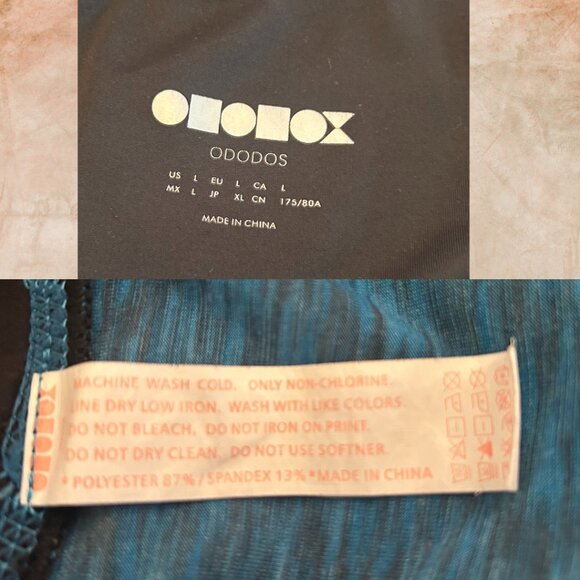 ODODOS High-Waisted Yoga Leggings – SpaceDye Blue (L) - Picture 2 of 8